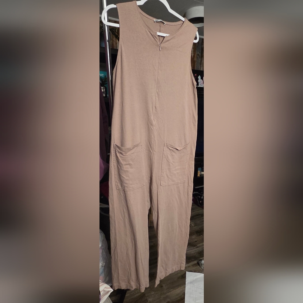 Zara Blush Pink Sleeveless Jumpsuit